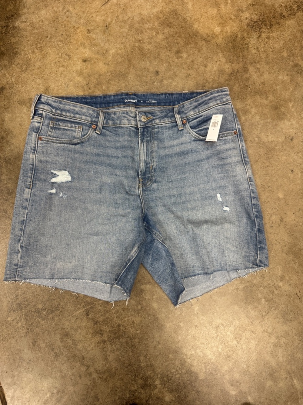 Old Navy Light Blue Distressed Cutoff Denim Shorts